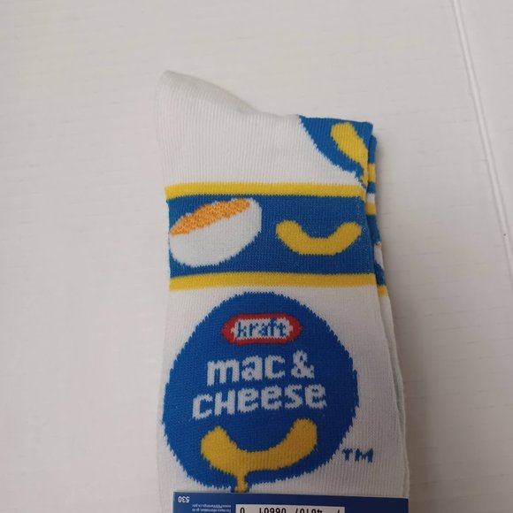 Kraft Mac & Cheese Crew Socks NEW Size Mens 6-12 Novelty -1 Pair -Quirky Logo - Picture 8 of 9